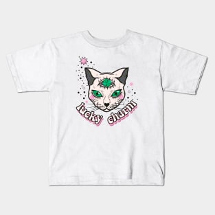 Lucky Charm White Cat Kids T-Shirt